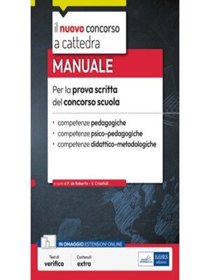 cover image of Manuale per la prova scritta del concorso scuola